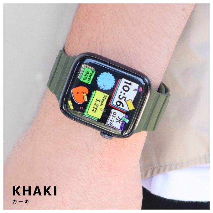 Apple watch band アップルウォッチ スポーツデザインバンド シリコンラバーバンド ネイビー