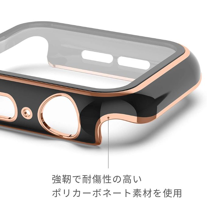 アップルウォッチ ケース カバー ラインデザイン 40mm 41mm 44mm 45mm 全面保護 防水 Apple Watch グリーン
