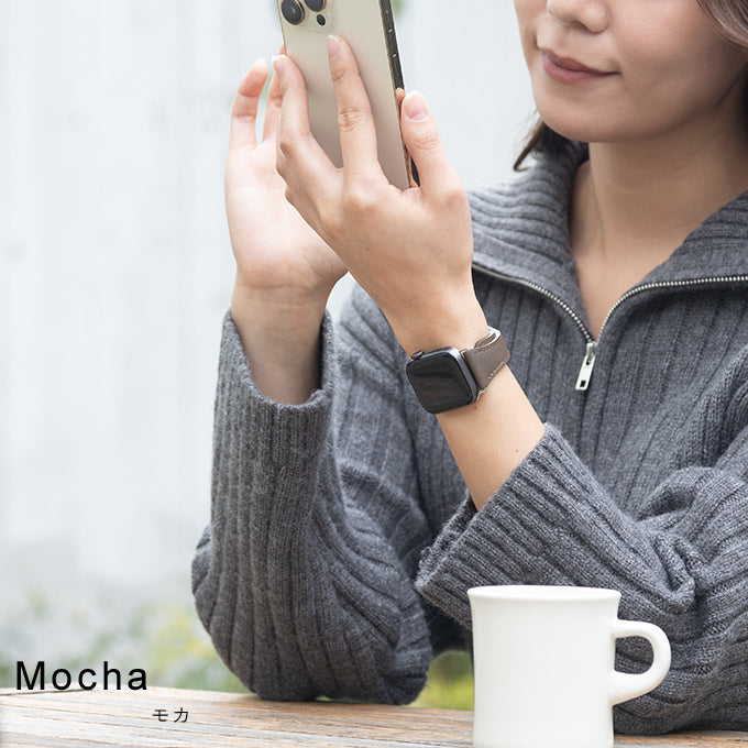 Aririさま アップルウォッチ バンド Apple watch band スリムレザーバンド 本革