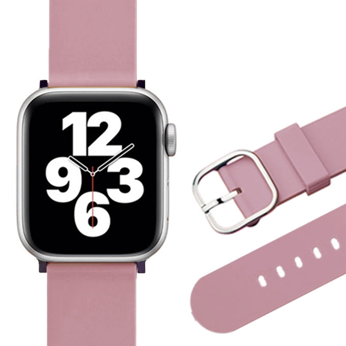 Apple watch band アップルウォッチ バンド くすみカラー スポーツ ソフトシリコンラバーシアーモーヴ