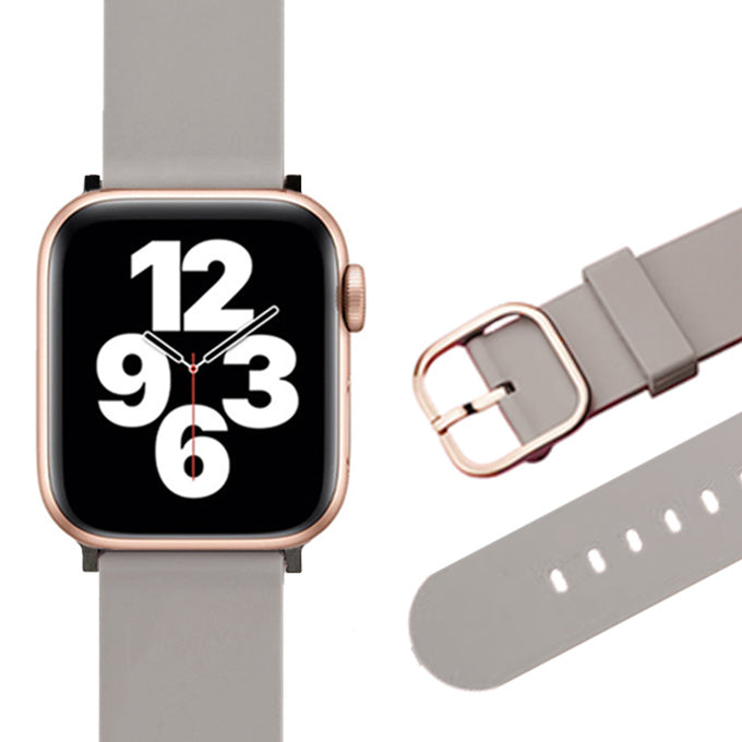 Apple watch band アップルウォッチ バンド くすみカラー スポーツ ソフトシリコンラバー グレージュ
