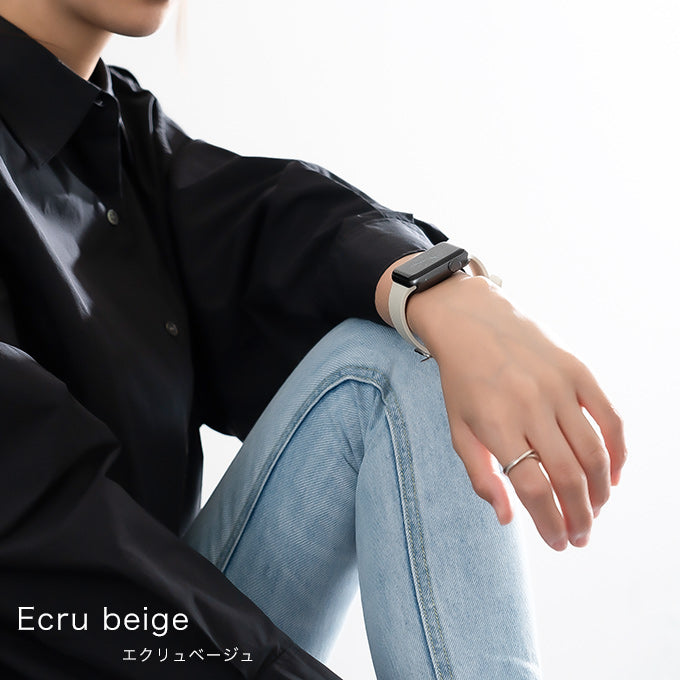 Apple watch band アップルウォッチ バンド くすみカラー スポーツ ソフトシリコンラバー エクリュベージュ