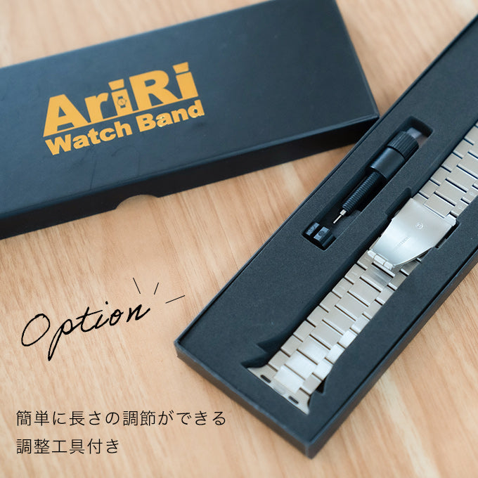 アップルウォッチ ステンレス ベルト シルバーゴールドライン