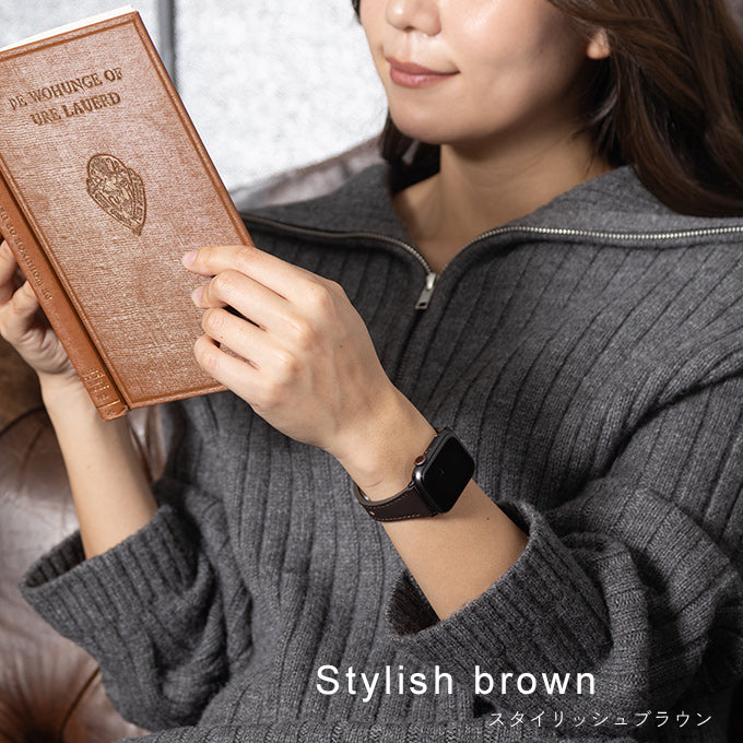 アップルウォッチ バンド Apple watch band スリムレザーバンド 本革  