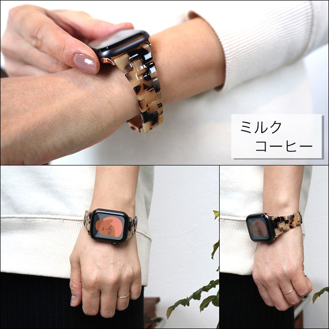 アップルウォッチ バンド べっ甲 スリムバンド