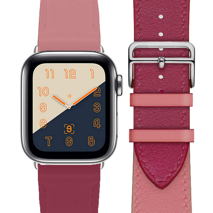 Apple純正品 HERMES レザーベルト Apple Watch ピンク系色