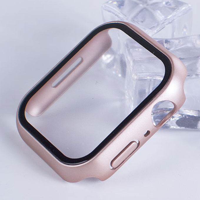 アップルウォッチ ケース カバー 保護フィルム 一体型 38mm 40mm 41mm 42mm 44mm 45mm アップルウォッチ7 ケース アップルウォッチ6 ケース アップルウォッチse ケース アップルウォッチ5 ケース アップルウォッチ4 ケース アップルウォッチ3 ケース ピンク