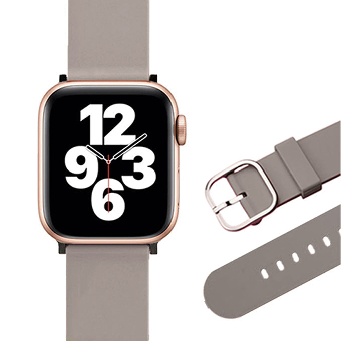 Apple watch band アップルウォッチ バンド くすみカラー スポーツ ソフトシリコンラバー グレージュ