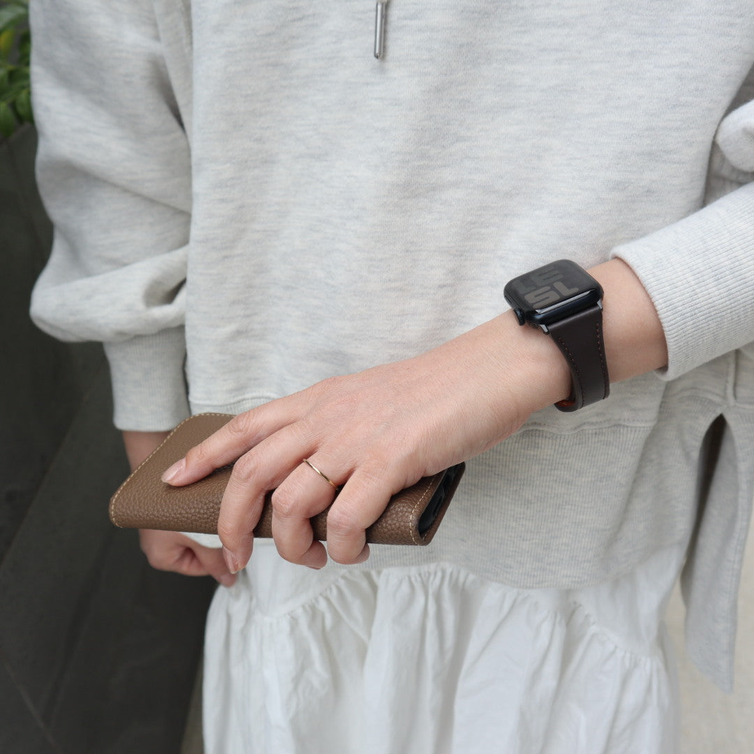 アップルウォッチ バンド Apple watch band スリムレザーバンド 本革