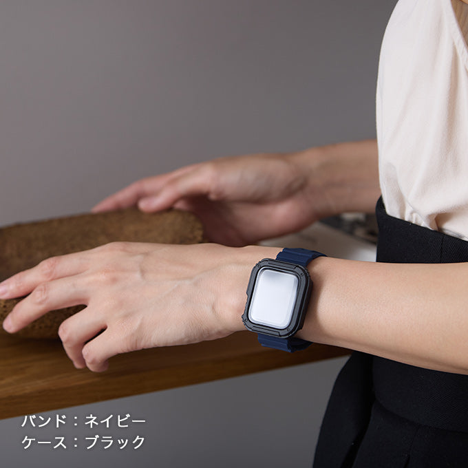 Apple Watch G-SHOCK タイプ ベルト 42/44mm 納める ブラック
