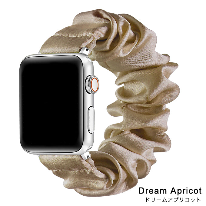 アップルウォッチ バンド Apple watch band ナイトループ シルクシュシュバンド ドリームアプリコット