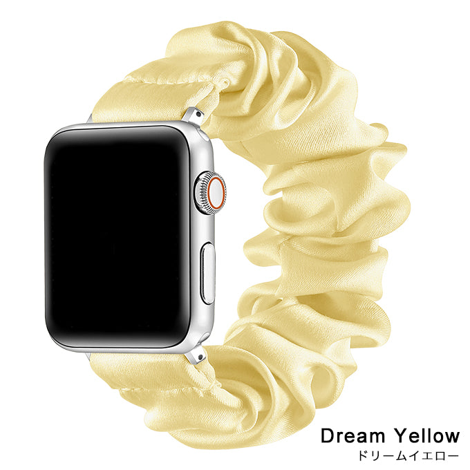アップルウォッチ バンド Apple watch band ナイトループ シルクシュシュバンド ドリームイエロー