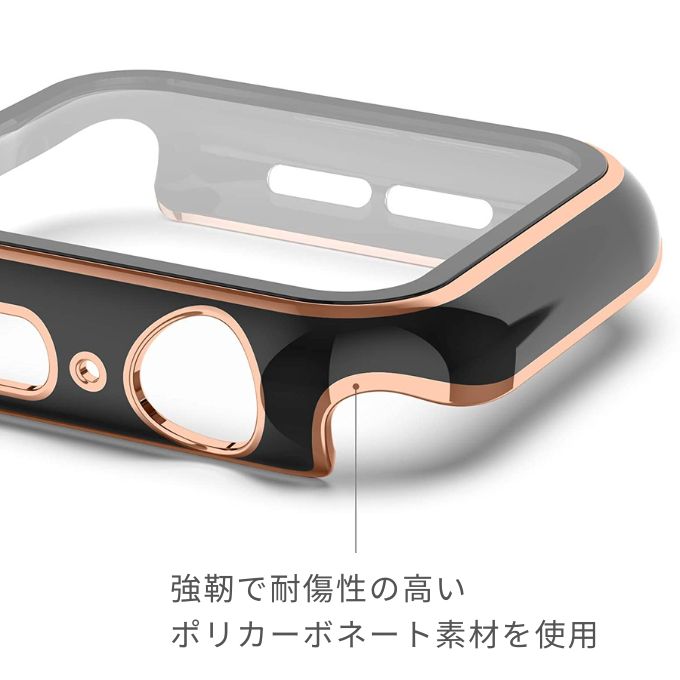 アップルウォッチ ケース カバー ラインデザイン 40mm 41mm 44mm 45mm 全面保護 防水 Apple Watch ピンク
