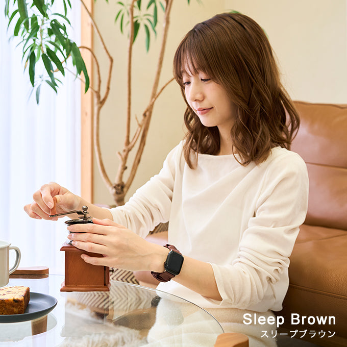 アップルウォッチ バンド Apple watch band ナイトループ シルクシュシュバンド スリープブラウン