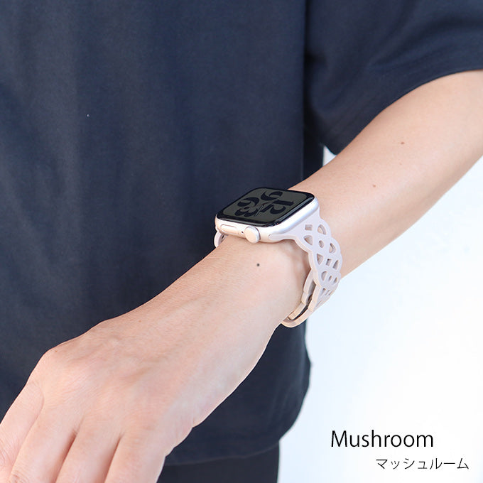 アップルウォッチ バンド Apple watch band フラワー レース柄