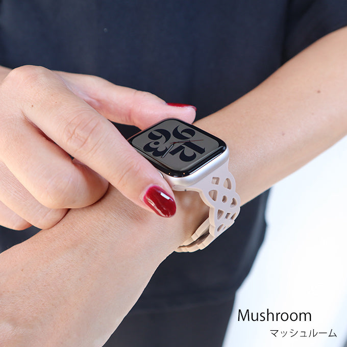 アップルウォッチ バンド Apple watch band フラワー レース柄