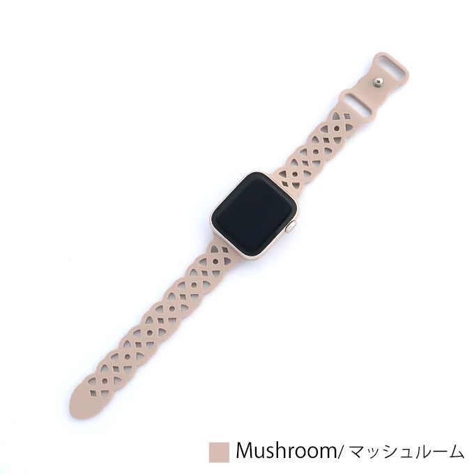 アップルウォッチ バンド Apple watch band フラワー レース柄