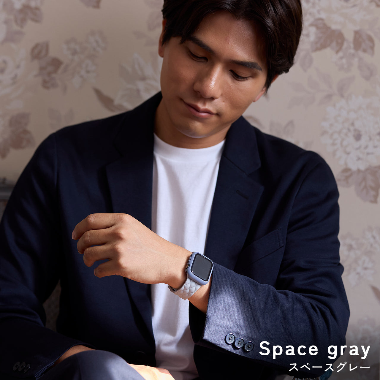 アップルウォッチ バンド マトラッセシリコンラバーバンド/スペースグレー