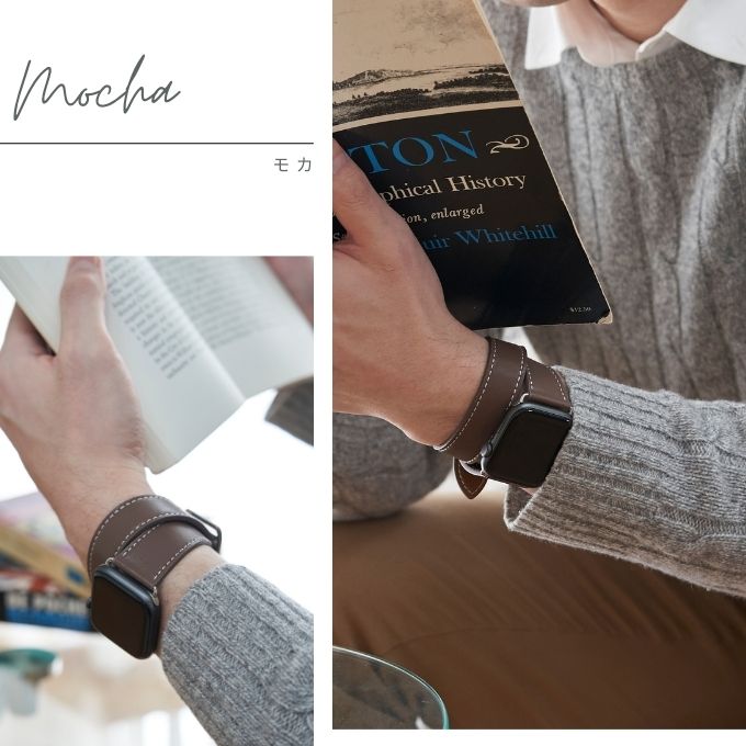アップルウォッチ バンド Apple watch band 本革 レザー 2重巻き