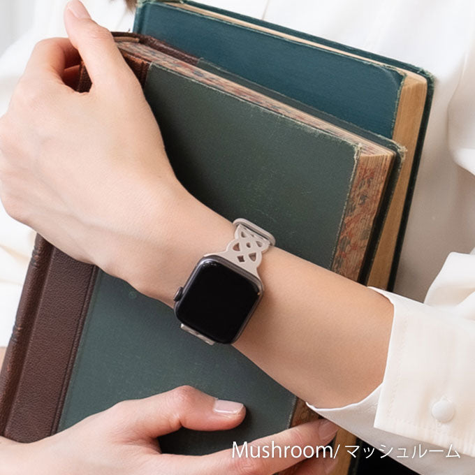 アップルウォッチ バンド Apple watch band フラワー レース柄 くすみカラー シリコン スポーツ ラバーバンド ベルト アップルウォッチバンド 38mm 40mm 41mm 42mm SE おしゃれ かわいい レディース apple watch10 バンド マッシュルーム