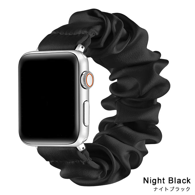 アップルウォッチ バンド Apple watch band ナイトループ シルクシュシュバンド ナイトブラック