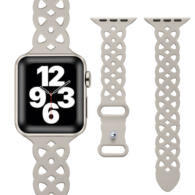 アップルウォッチ バンド Apple watch band フラワー レース柄 くすみカラー シリコン スポーツ ラバーバンド ベルト アップルウォッチバンド 38mm 40mm 41mm 42mm SE おしゃれ かわいい レディース apple watch10 バンド スターライト