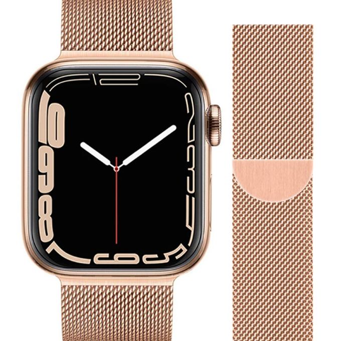 アップルウォッチ バンド Apple watch band ミラネーゼループ メッシュ ステンレス ローズゴールド