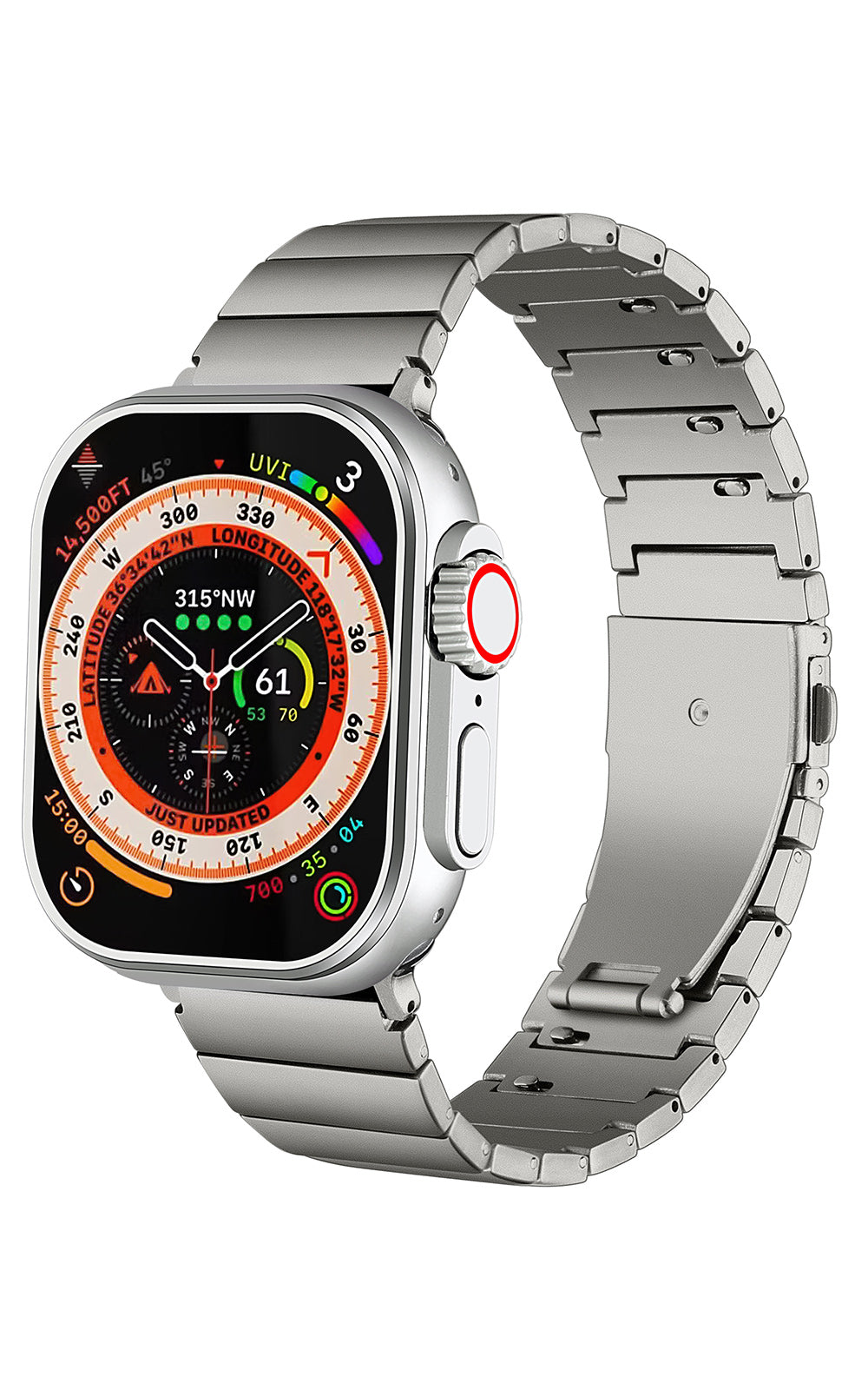 アップルウォッチ バンド Apple watch band チタン ベルトメンズ レディース シルバー