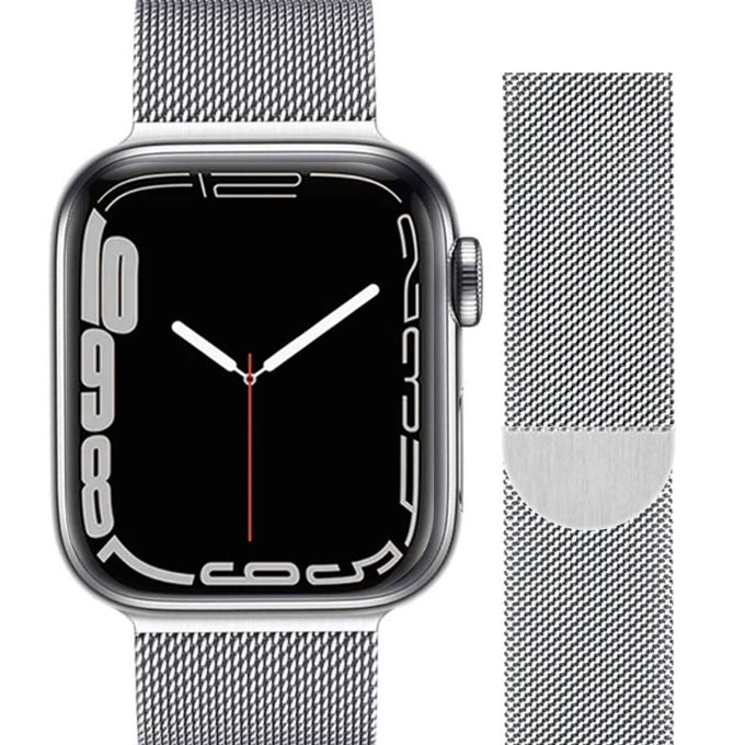 アップルウォッチ バンド Apple watch band ミラネーゼループ メッシュ ステンレス
 シルバー