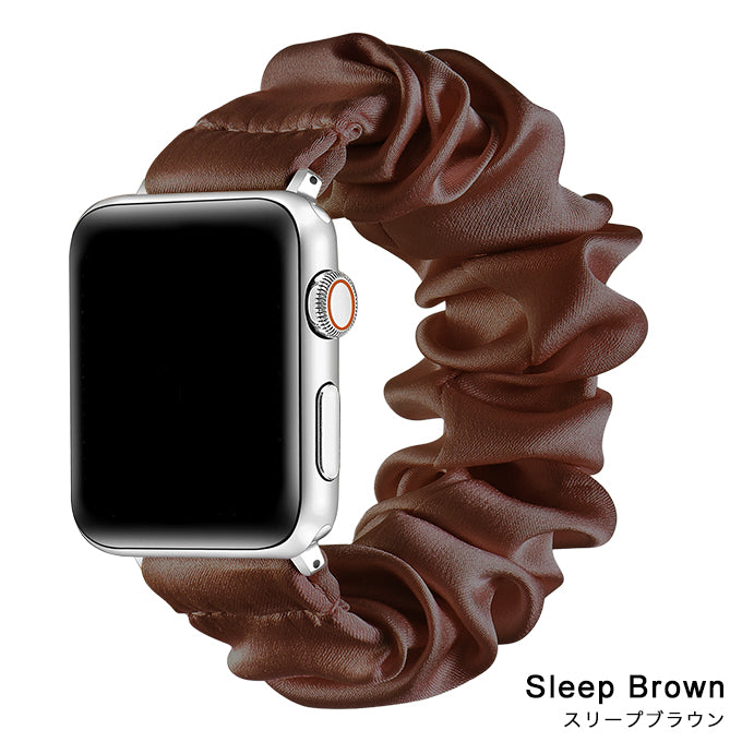 アップルウォッチ バンド Apple watch band ナイトループ シルクシュシュバンド スリープブラウン