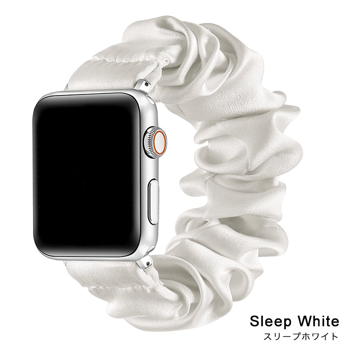 アップルウォッチ バンド Apple watch band ナイトループ シルクシュシュバンド スリープホワイト