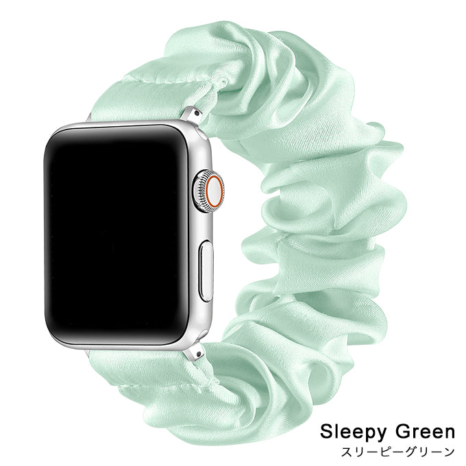 アップルウォッチ バンド Apple watch band ナイトループ シルクシュシュバンド スリーピーグリーン