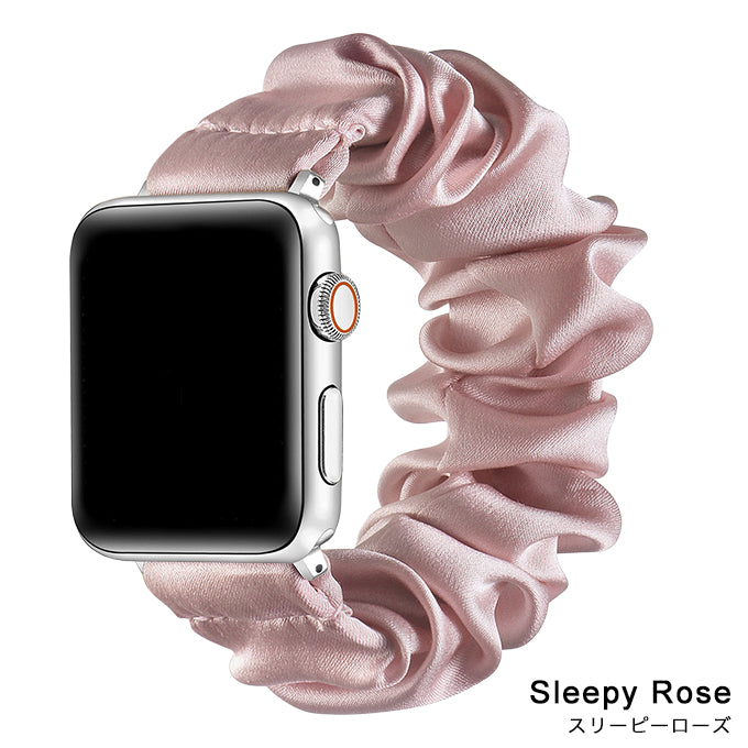 アップルウォッチ バンド Apple watch band ナイトループ シルクシュシュバンド スリーピーローズ