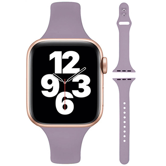 AriRi(アリリ) アップルウォッチ バンド スリムラバーバンド ユニセックス くすみカラー スポーツ シリコン ラベンダー