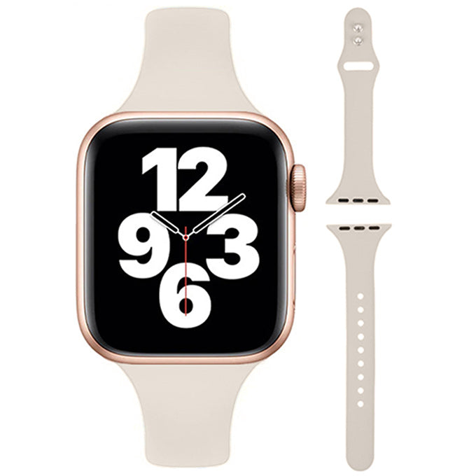 AriRi(アリリ)アップルウォッチ バンド  スリムラバーバンド くすみカラー スポーツ シリコン スターライト