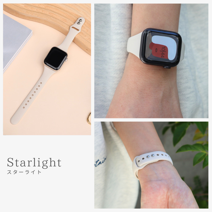 Apple watch band 繧｢繝�繝励Ν繧ｦ繧ｩ繝�繝� 繧ｹ繝ｪ繝�繝ｩ繝舌�ｼ繝舌Φ繝� 縺上☆縺ｿ繧ｫ繝ｩ繝ｼ 繧ｹ繝昴�ｼ繝� 繧ｷ繝ｪ繧ｳ繝ｳ 繧ｹ繧ｿ繝ｼ繝ｩ繧､繝� 窶� AriRi Apple  Watch Band