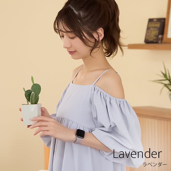 AriRi(アリリ) アップルウォッチ バンド スリムラバーバンド ユニセックス くすみカラー スポーツ シリコン ラベンダー