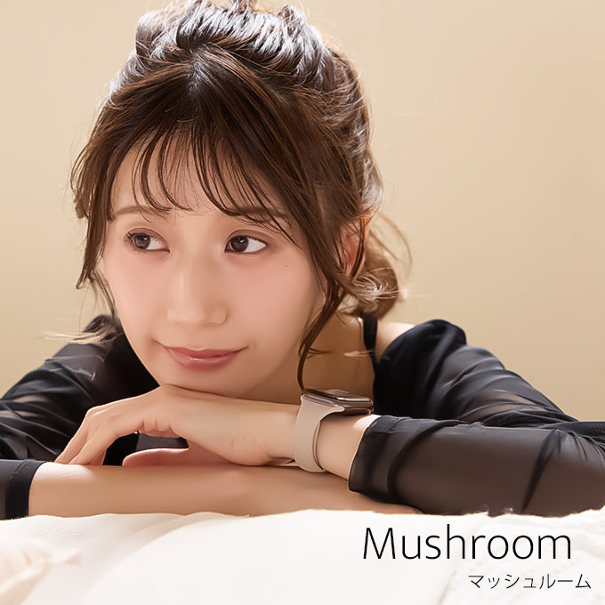 アップルウォッチ バンド Apple watch band スリムラバーバンド ユニセックス くすみカラー スポーツ シリコン マッシュルーム