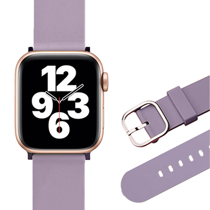 Apple watch band アップルウォッチ バンド くすみカラー スポーツ ソフトシリコンラバー ラベンダー